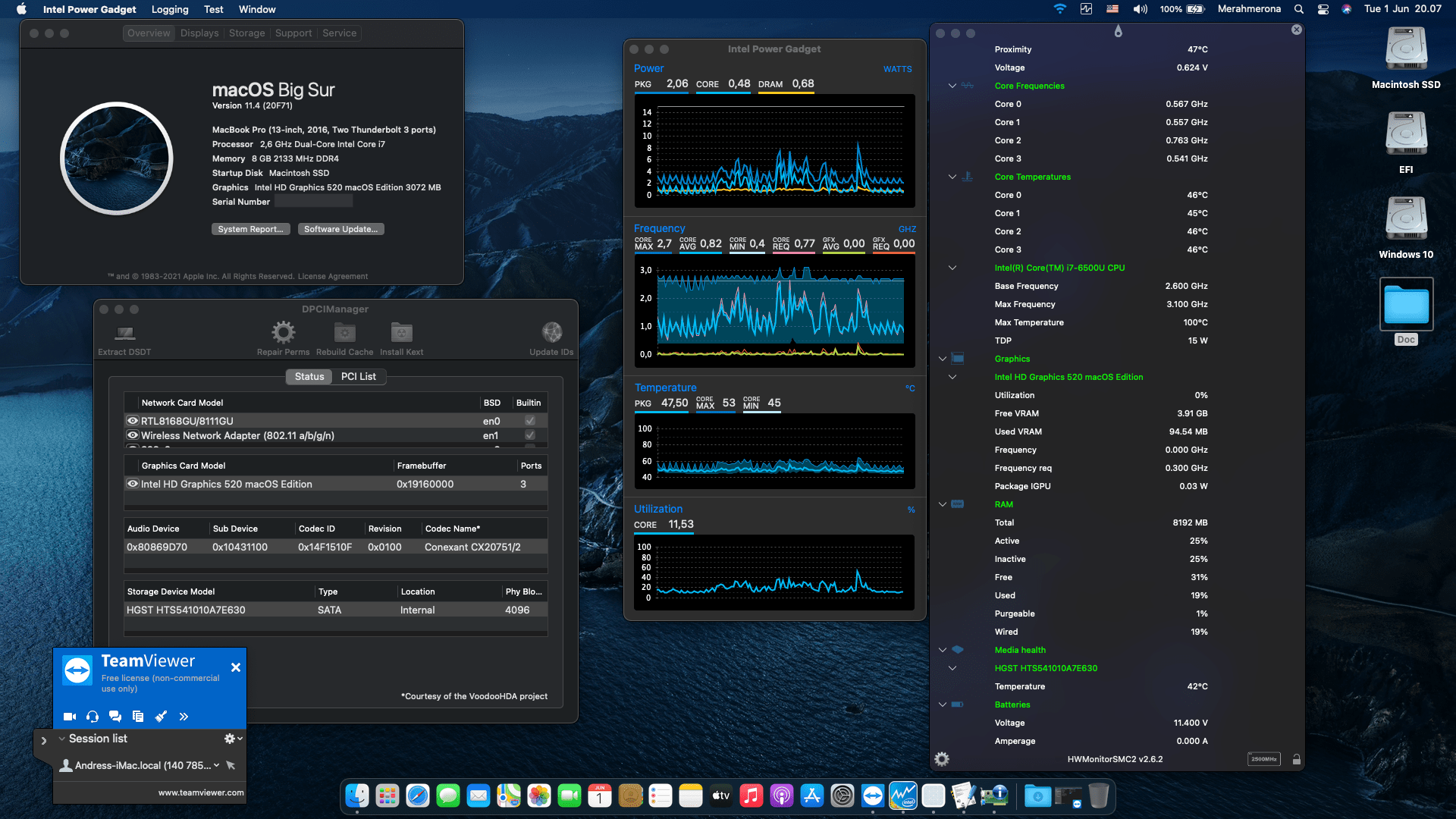 Success Hackintosh macOS Big Sur 11.4 Build 20F71 in Asus Pro P5430UA-FA0300R